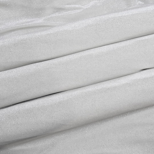 Feldman White Sparkle Stretch Velvet Fabric